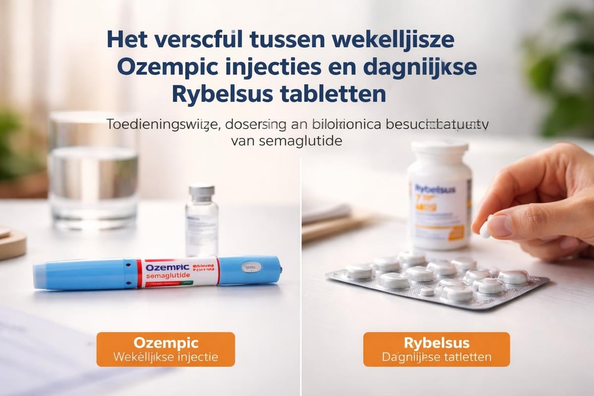 Vergelijking Ozempic injectie versus Rybelsus tablet