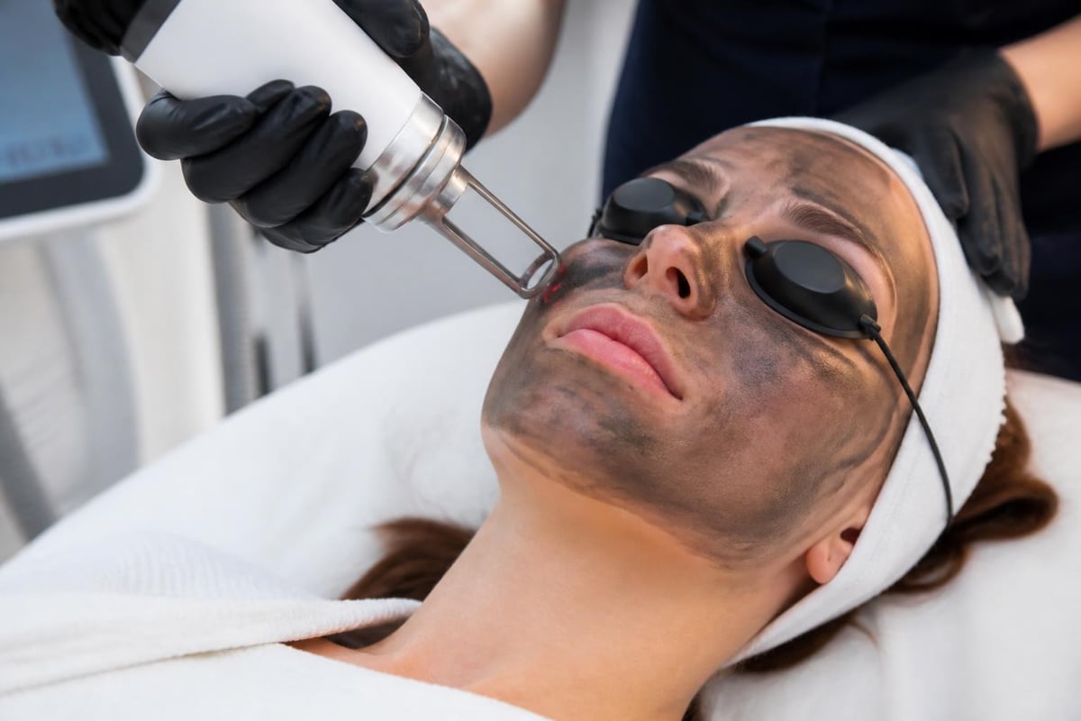 Carbon laser facial mechanism