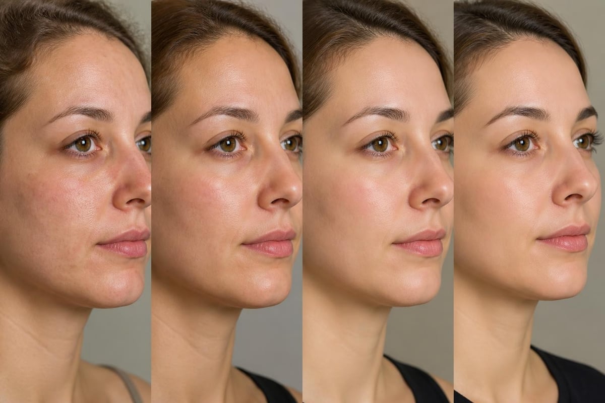 Carbon laser facial results timeline