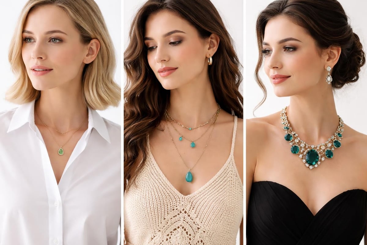 Styling stone necklaces