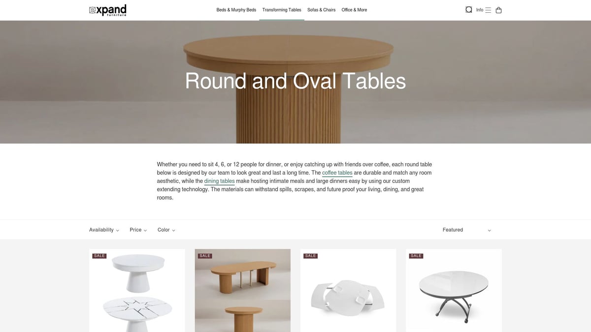 7 Stylish Dining Table With Coffee Table Ideas for 2026 Homes - Round and Oval Transforming Tables – Expand Furniture