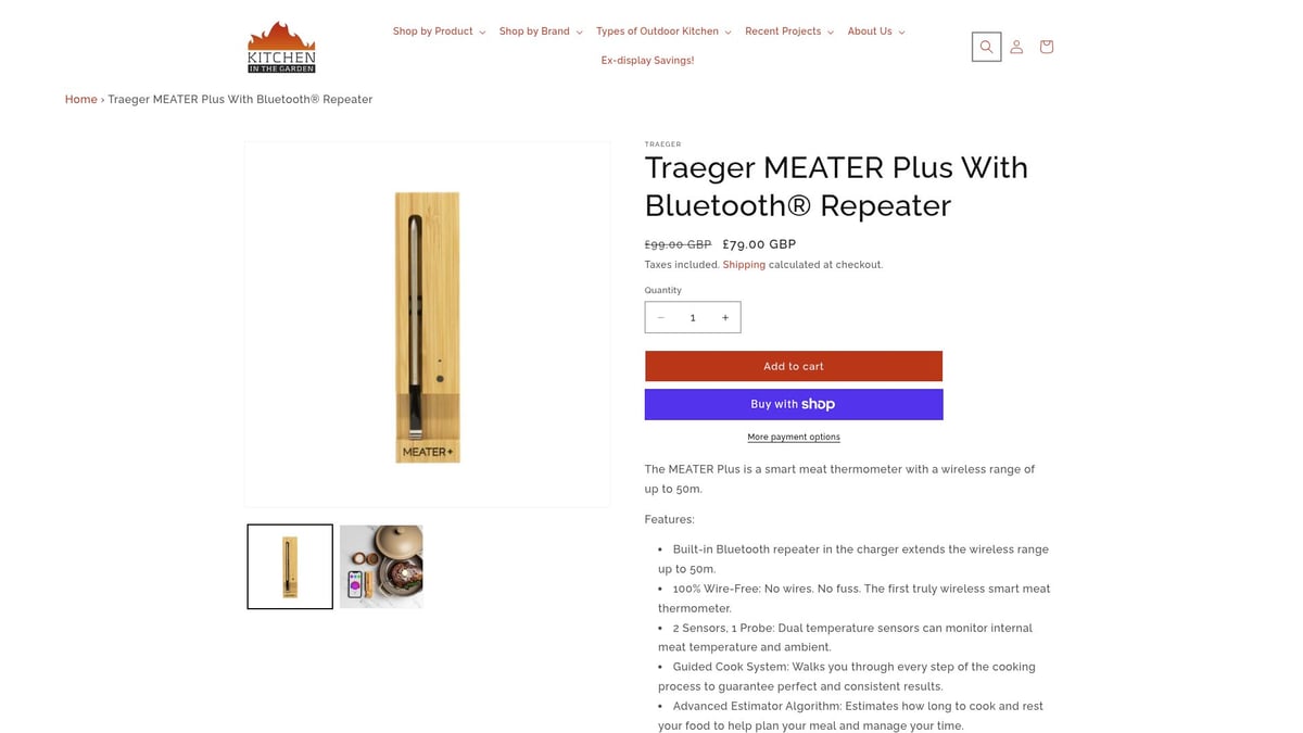 8 Must-Have Outdoor Kitchen Accessories for 2026 - 1. Traeger MEATER Plus With Bluetooth® Repeater