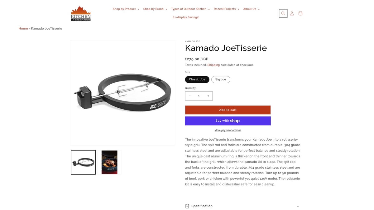 8 Must-Have Outdoor Kitchen Accessories for 2026 - 4. Kamado JoeTisserie