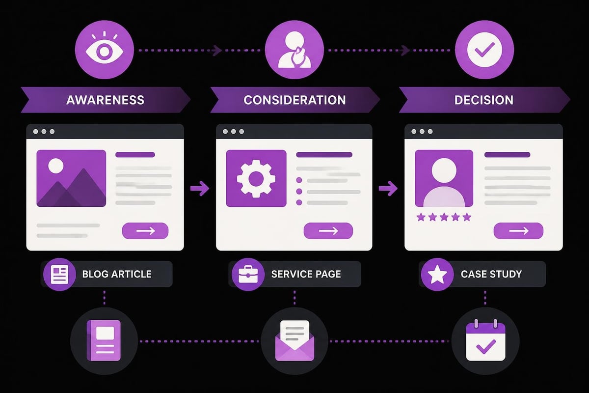 Lead capture funnel across website touchpoints