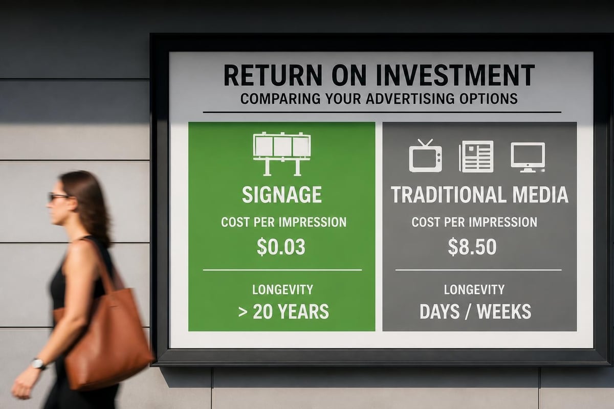 Advertising signage ROI metrics
