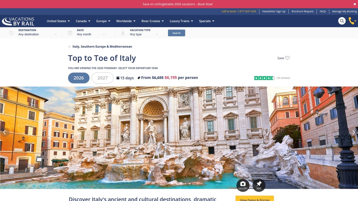 7 Unforgettable Italy Train Tours to Experience in 2026 - Top to Toe of Italy by Train (Vacations By Rail)