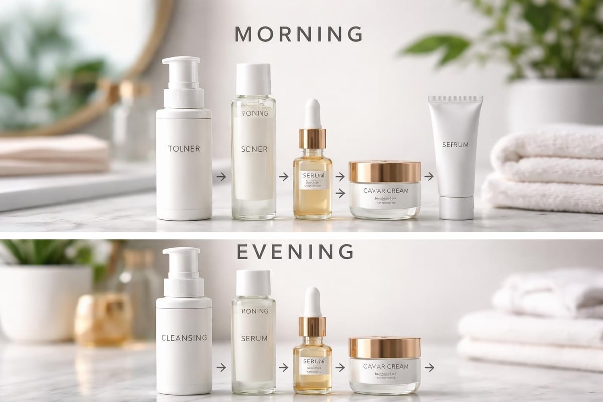 Skincare routine integration