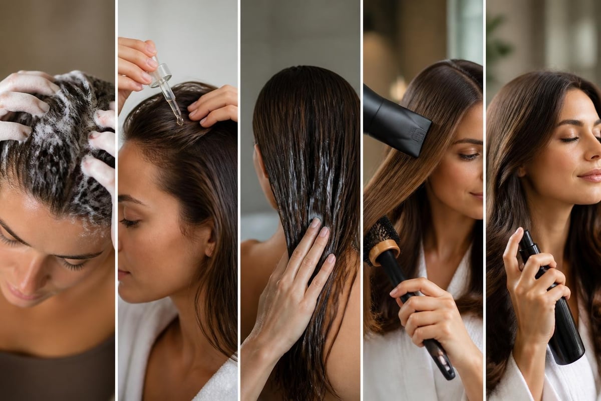 Hair care routine sequence architecture