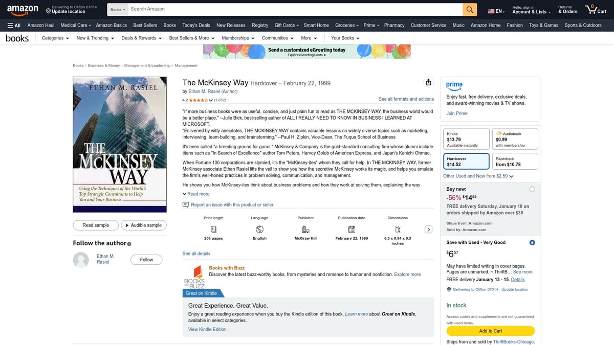 Top 7 Book on Management Consulting to Read in 2026 - The McKinsey Way by Ethan M. Rasiel