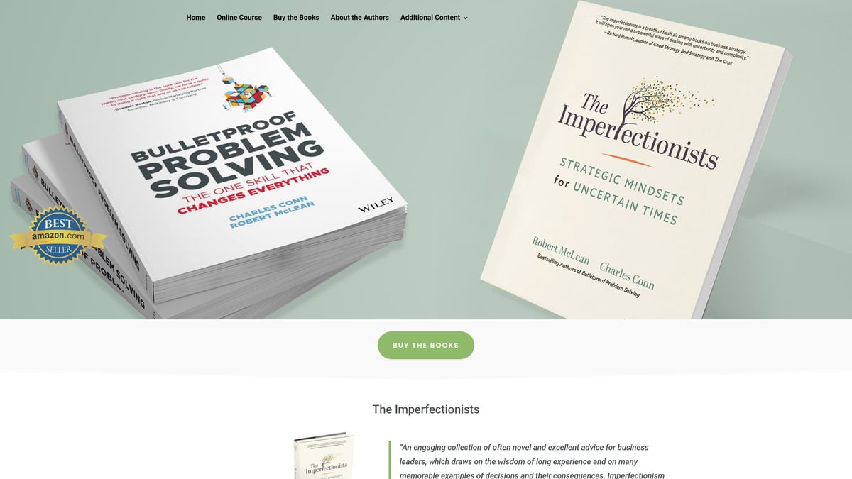 Top 7 Book on Management Consulting to Read in 2026 - Bulletproof Problem Solving by Charles Conn & Robert McLean