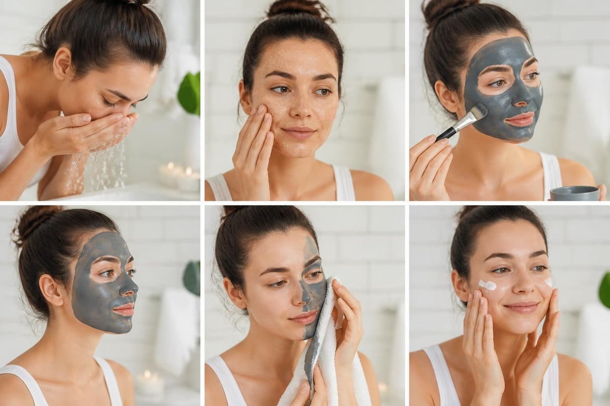 Men's masking routine steps