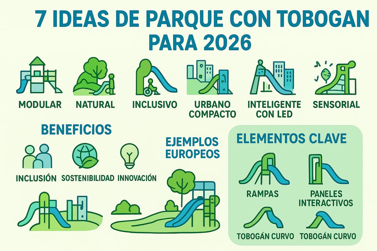 7 Ideas de Parque con Tobogán para Niños en 2026