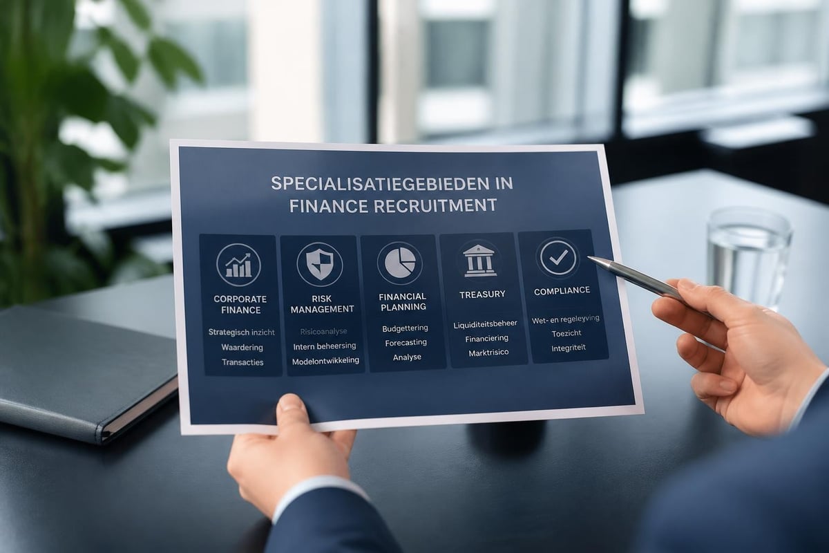 Specialisatiegebieden finance recruitment