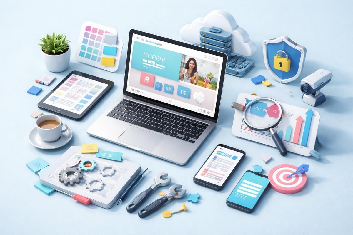 Website rental service components