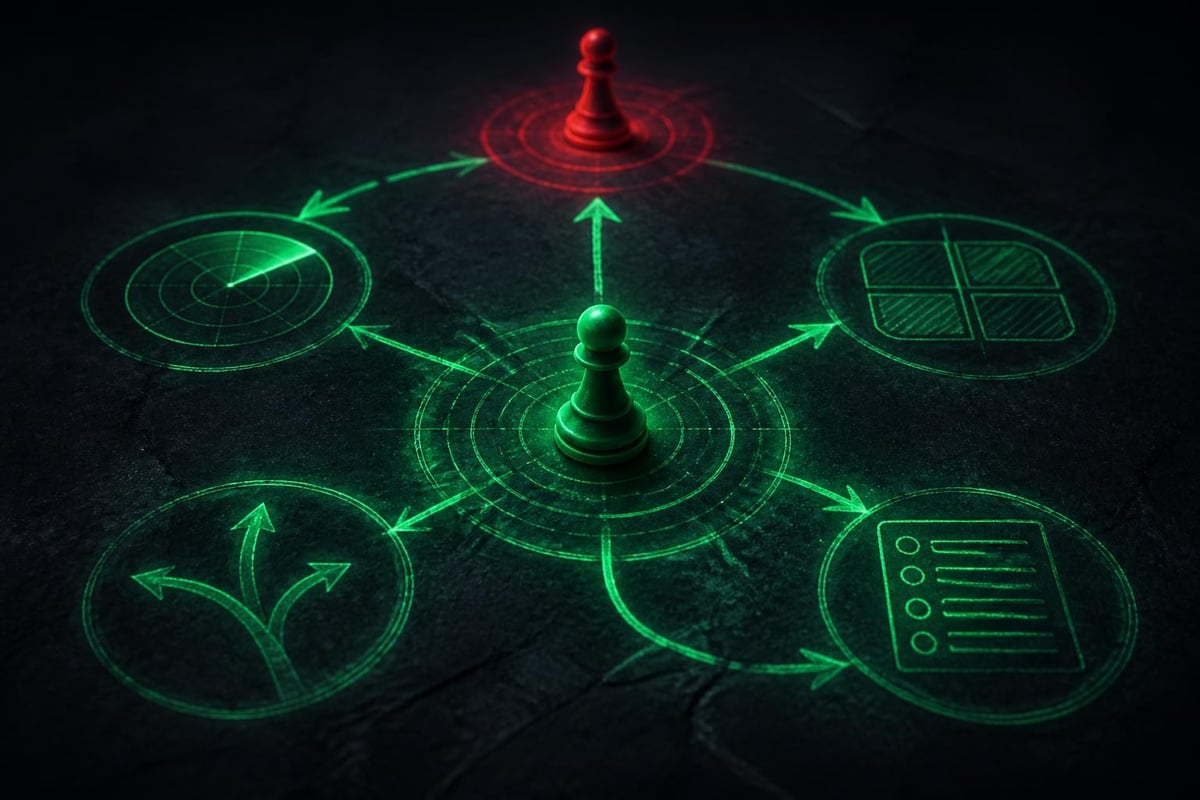 Competitive monitoring decision flow