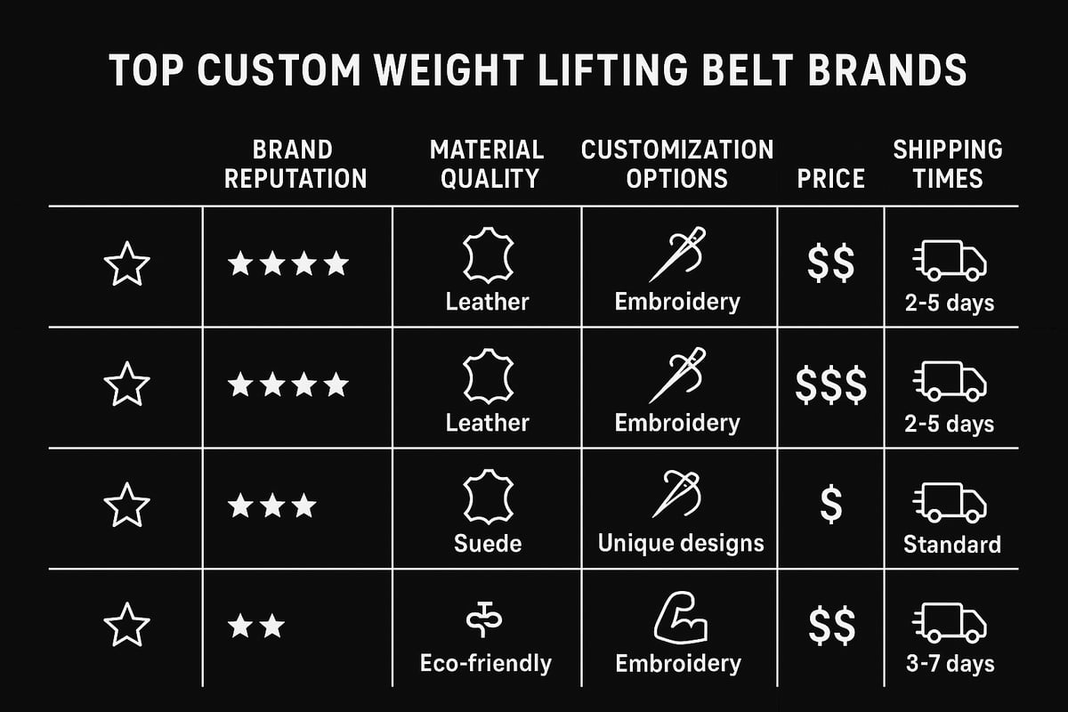 Top Custom Weight Lifting Belt Brands and What Sets Them Apart