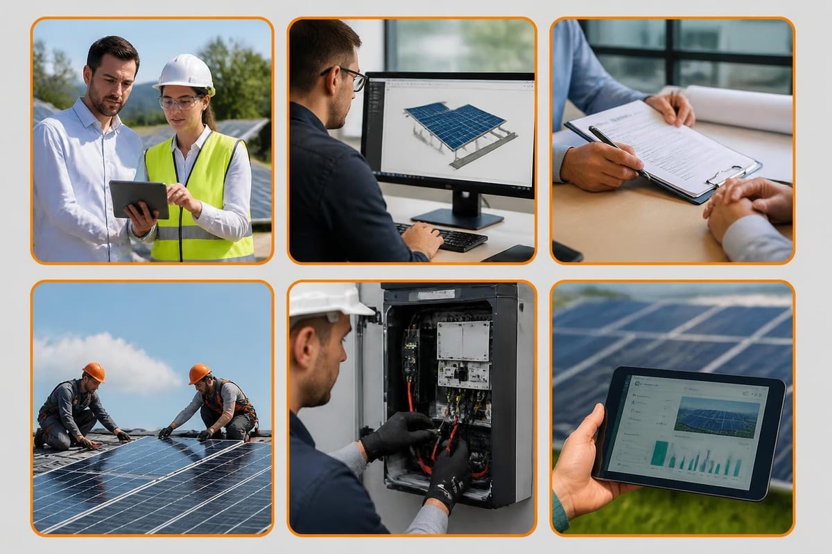 Solar installation phases