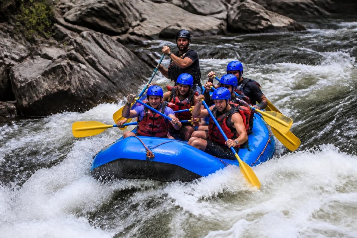 Whitewater rafting adventure on Kennebec River