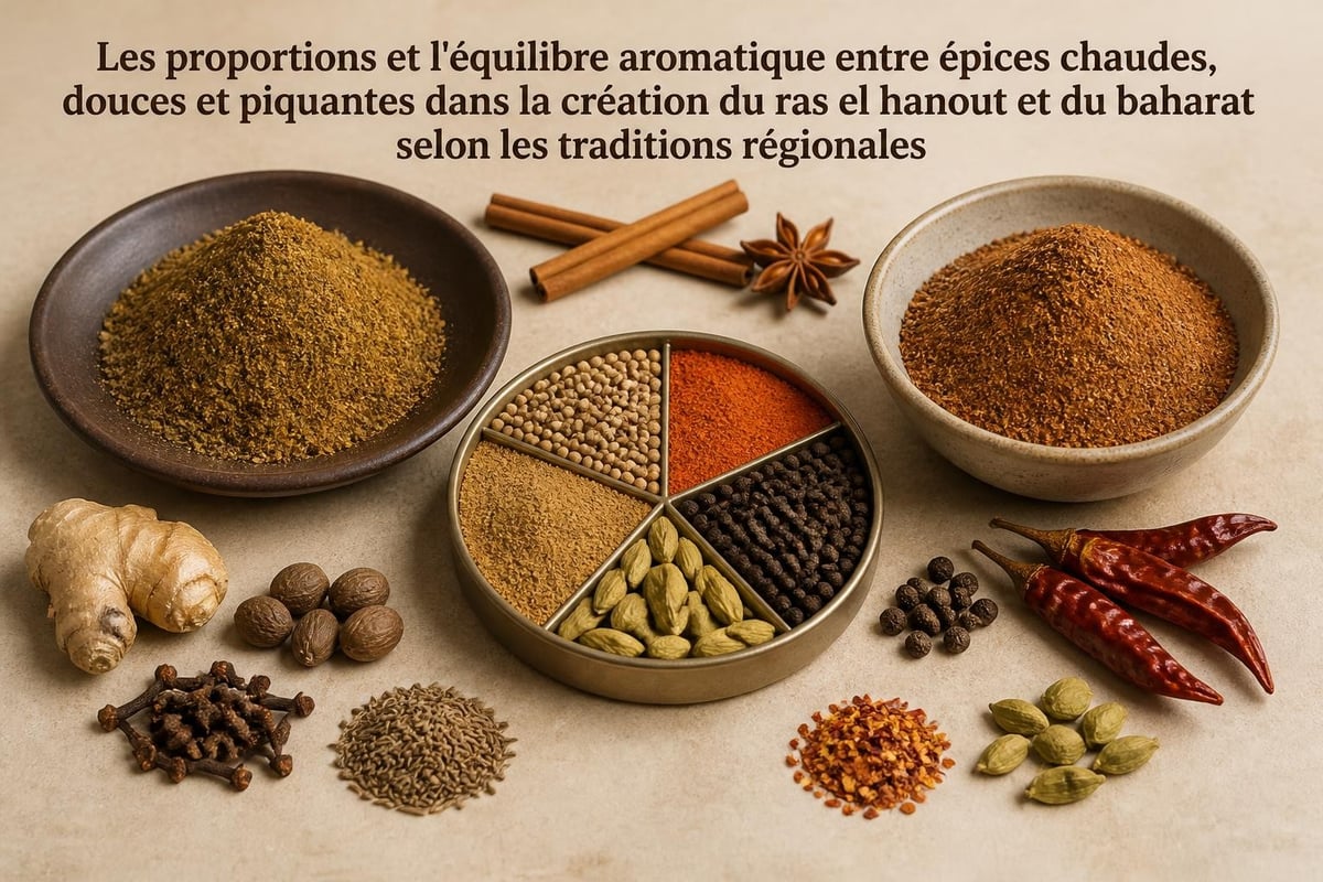 Assemblage traditionnel des mélanges d'épices