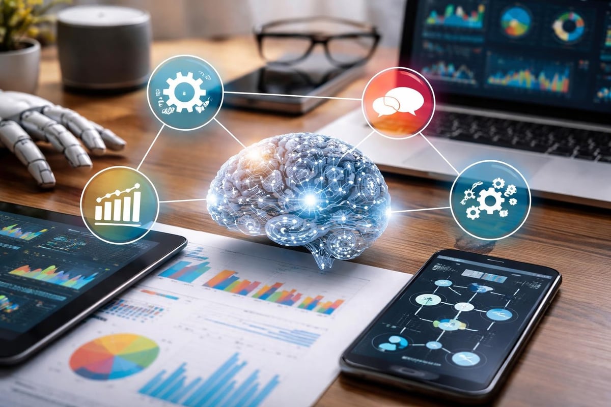 AI marketing komponenter
