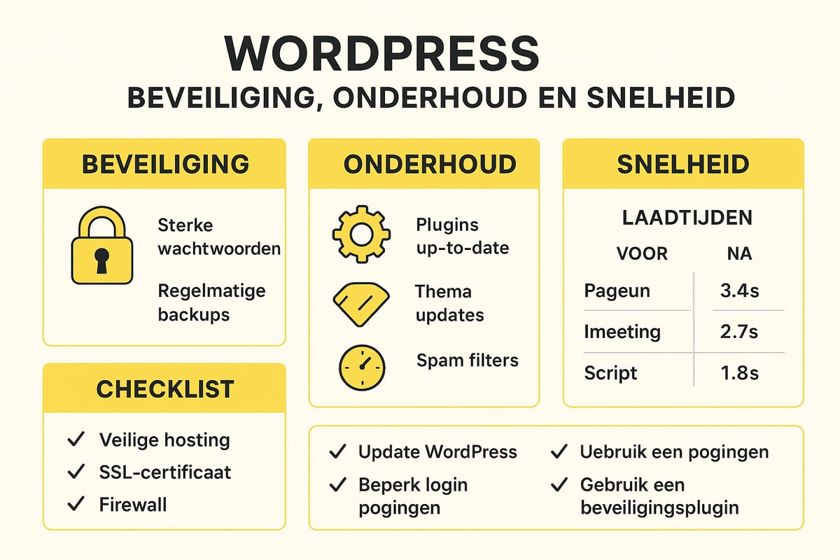 Beveiliging, Onderhoud en Snelheid Optimaliseren