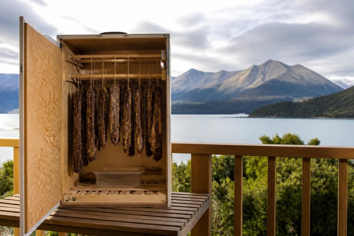 New Zealand biltong drying