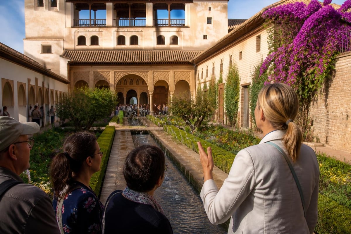 Alhambra tour group navigation
