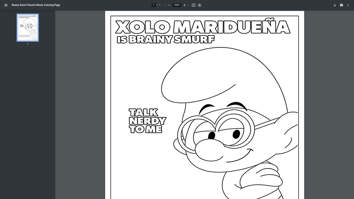 10 Best Smurfs Coloring Pages to Print and Color in 2026 - Brainy Smurf Smurfs Movie Coloring Page – DirectColoring