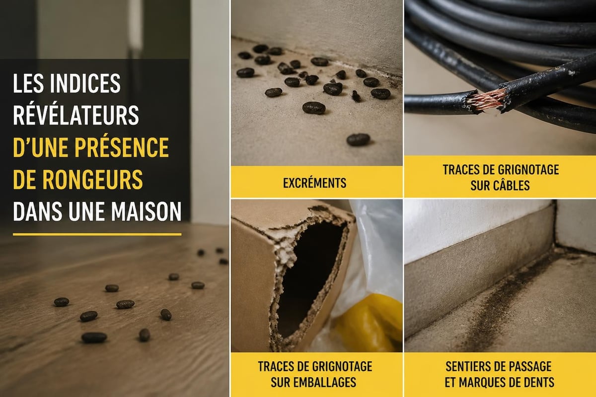 Signes d'infestation de rongeurs