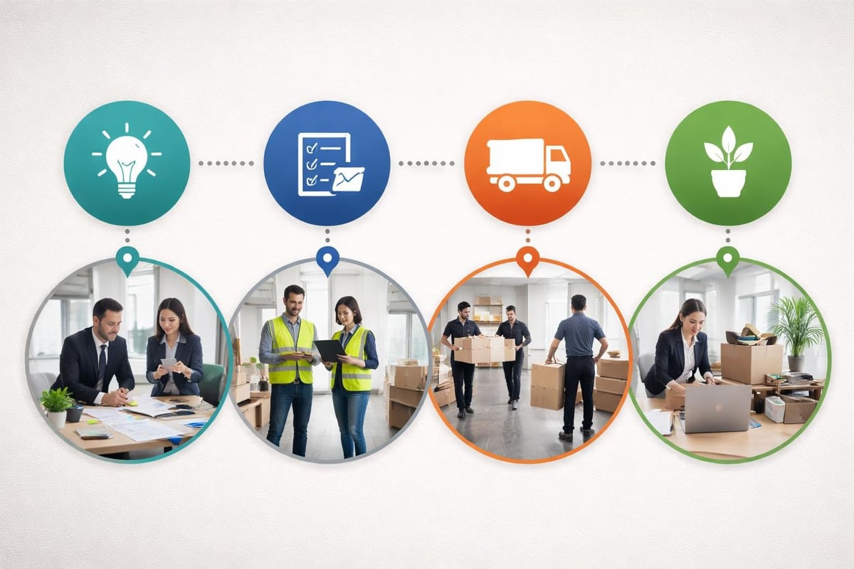 Planning chronologique de déménagement entreprise