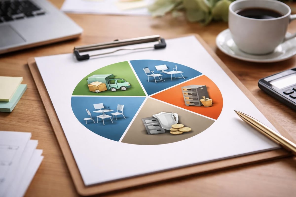 Répartition budgétaire déménagement entreprise