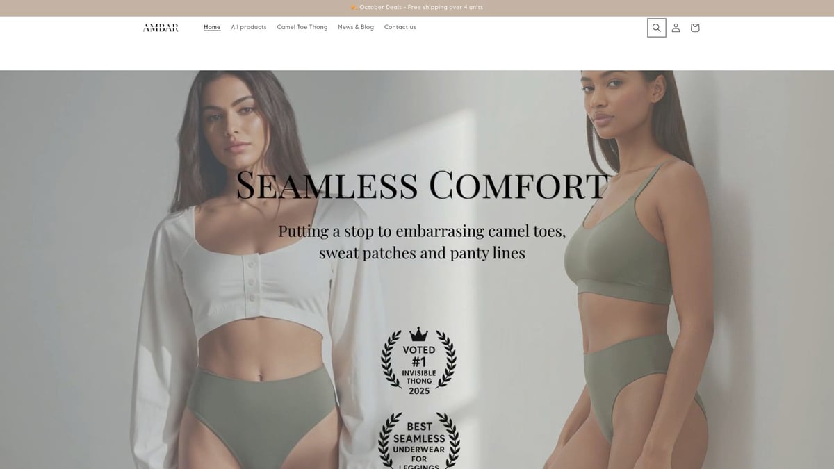 9 Best Lingerie Sets Sale Picks to Shop in 2025 - Ambar Wear Two Pieces Set - High Rise Seamless Lifting