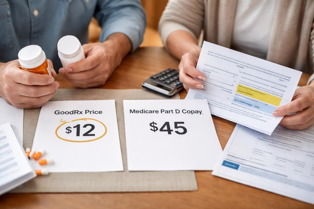 GoodRx Medicare: How to Save on Prescriptions in 2026 1 GoodRx versus Medicare Part D comparison