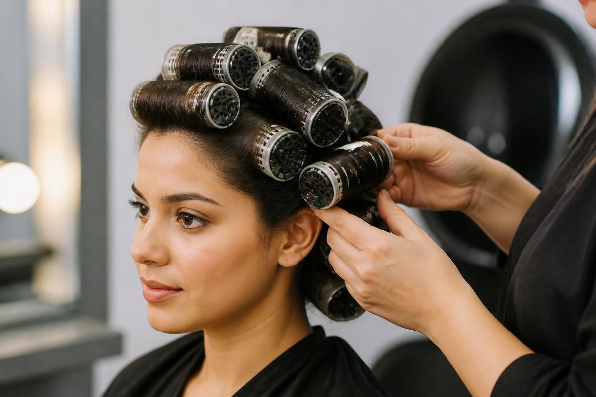 Hot roller curl formation process