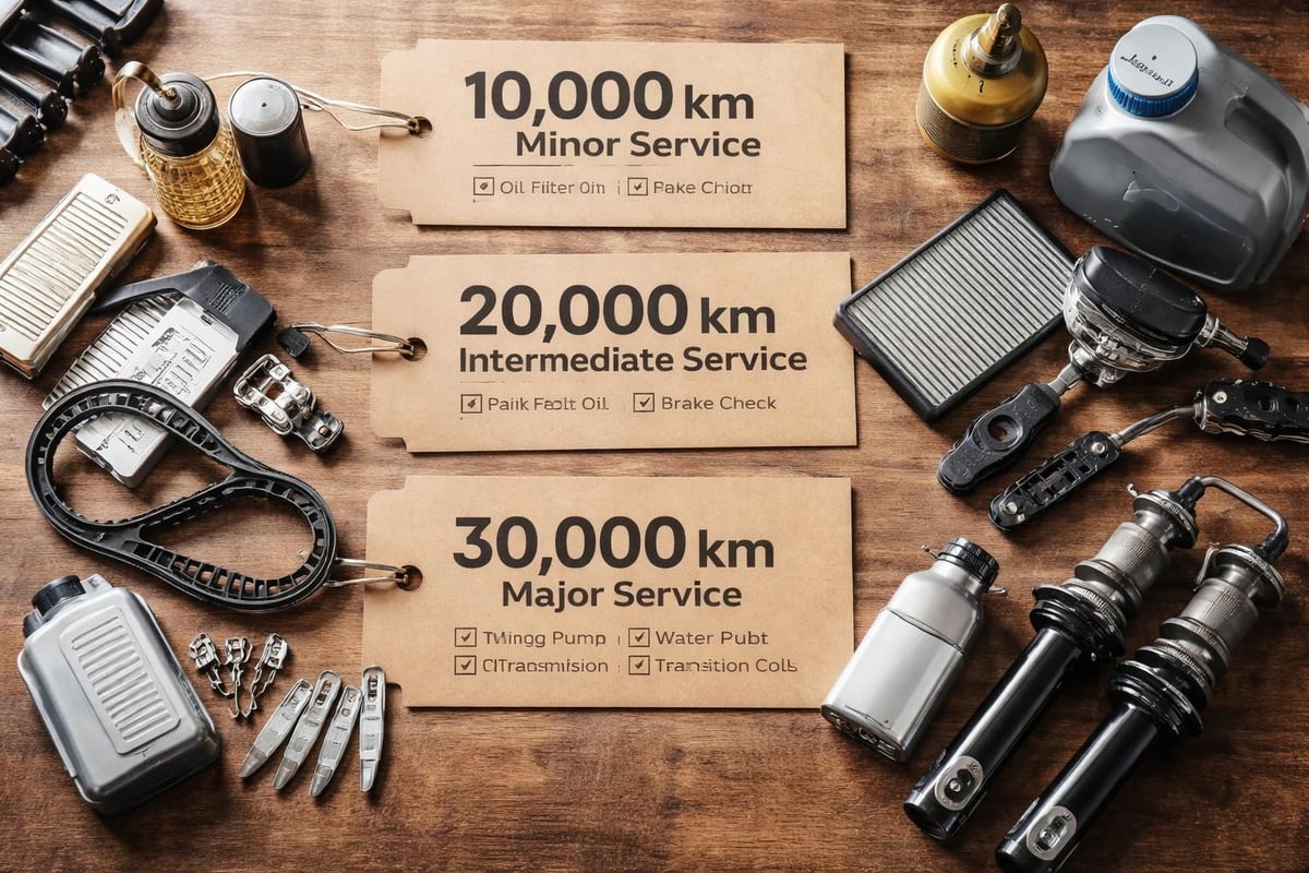 Service interval timeline