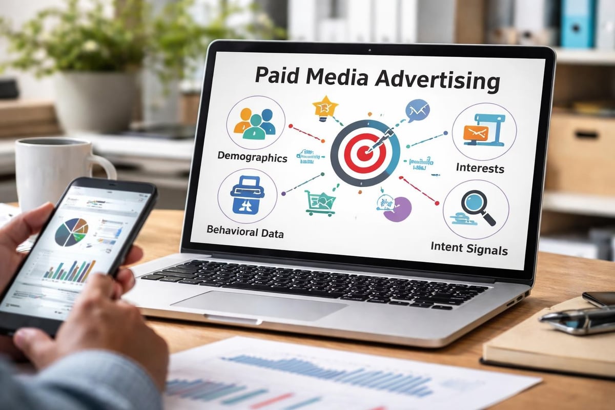 Paid media advertising targeting funnel