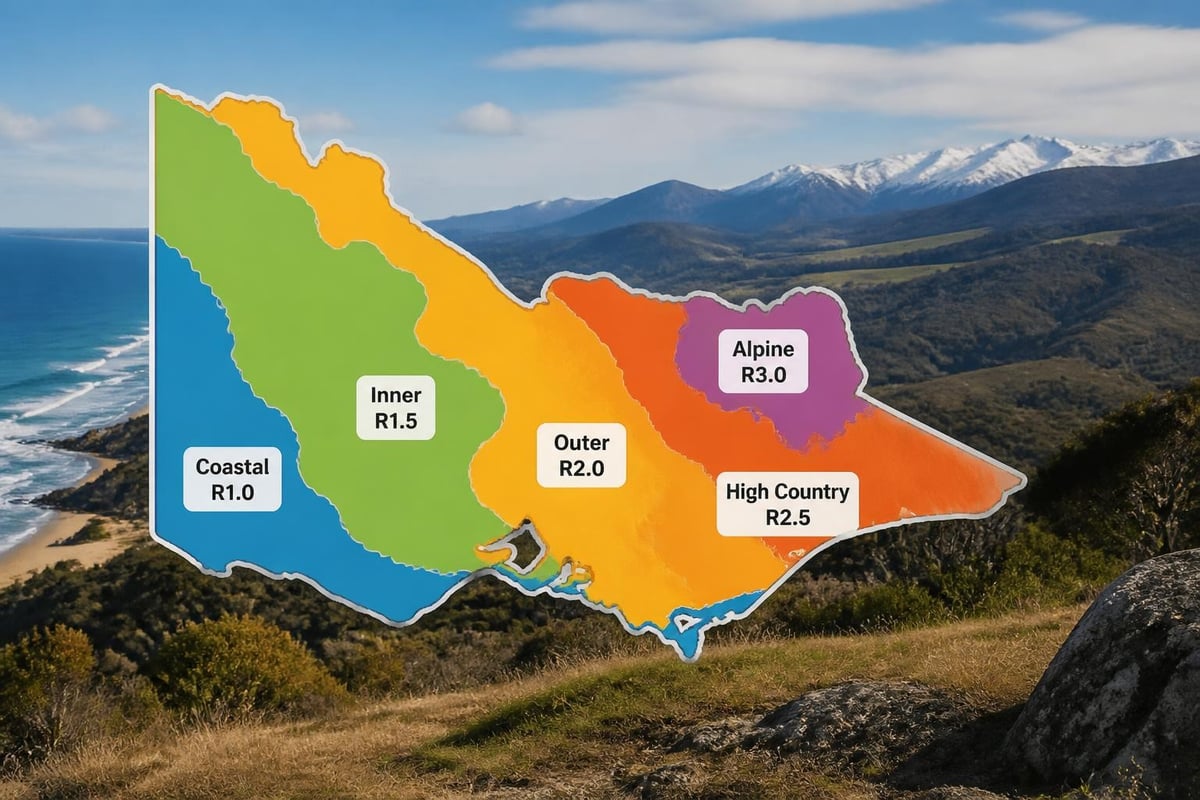 R-value requirements across different Victorian climate zones