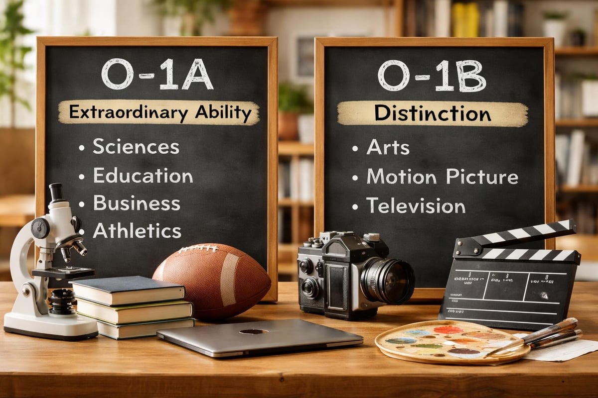 O-1A and O-1B visa categories