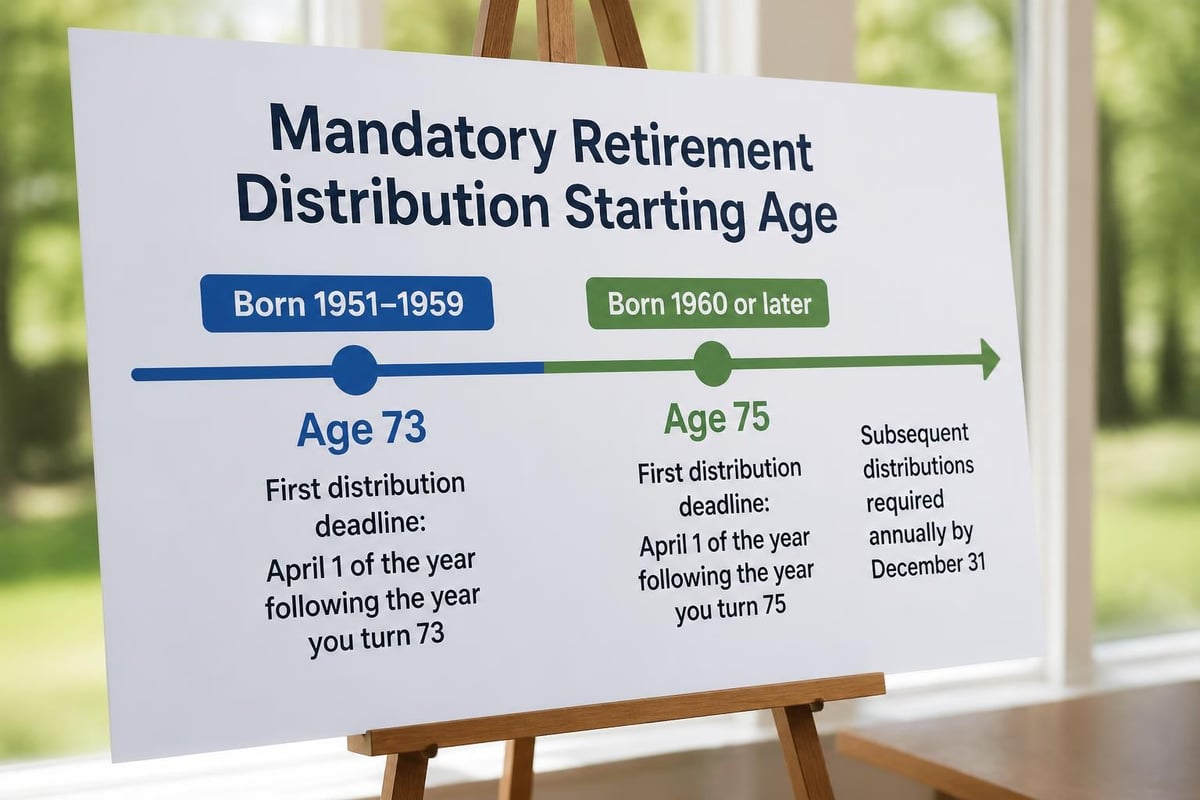 Mandatory retirement distribution age timeline