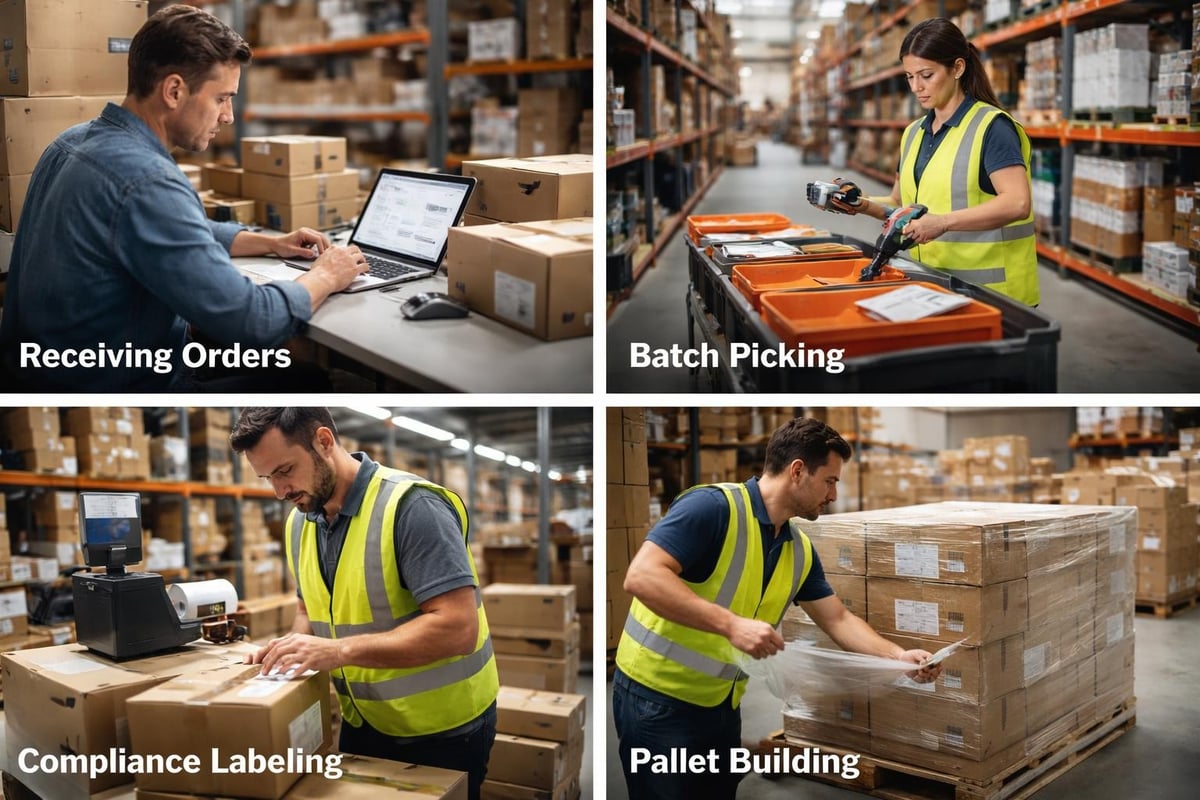 B2B warehouse operations workflow