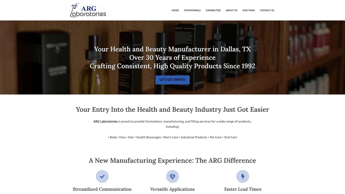 Top 7 Cosmetic Contract Manufacturers for 2025 Brands - ARG Laboratories