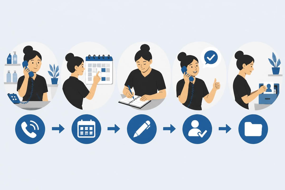 Manual appointment booking workflow