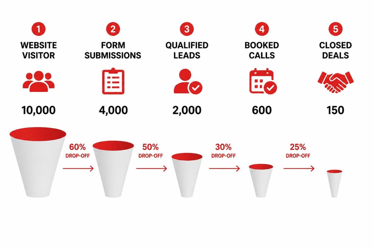 Lead generation funnel metrics