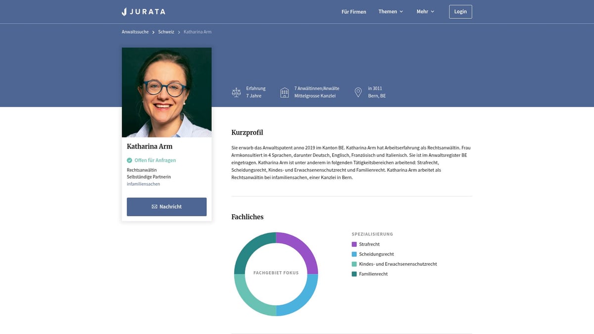 Top 10 Bern Anwälte 2026: Experten Für Ihr Recht - Katharina Arm – infamiliensachen