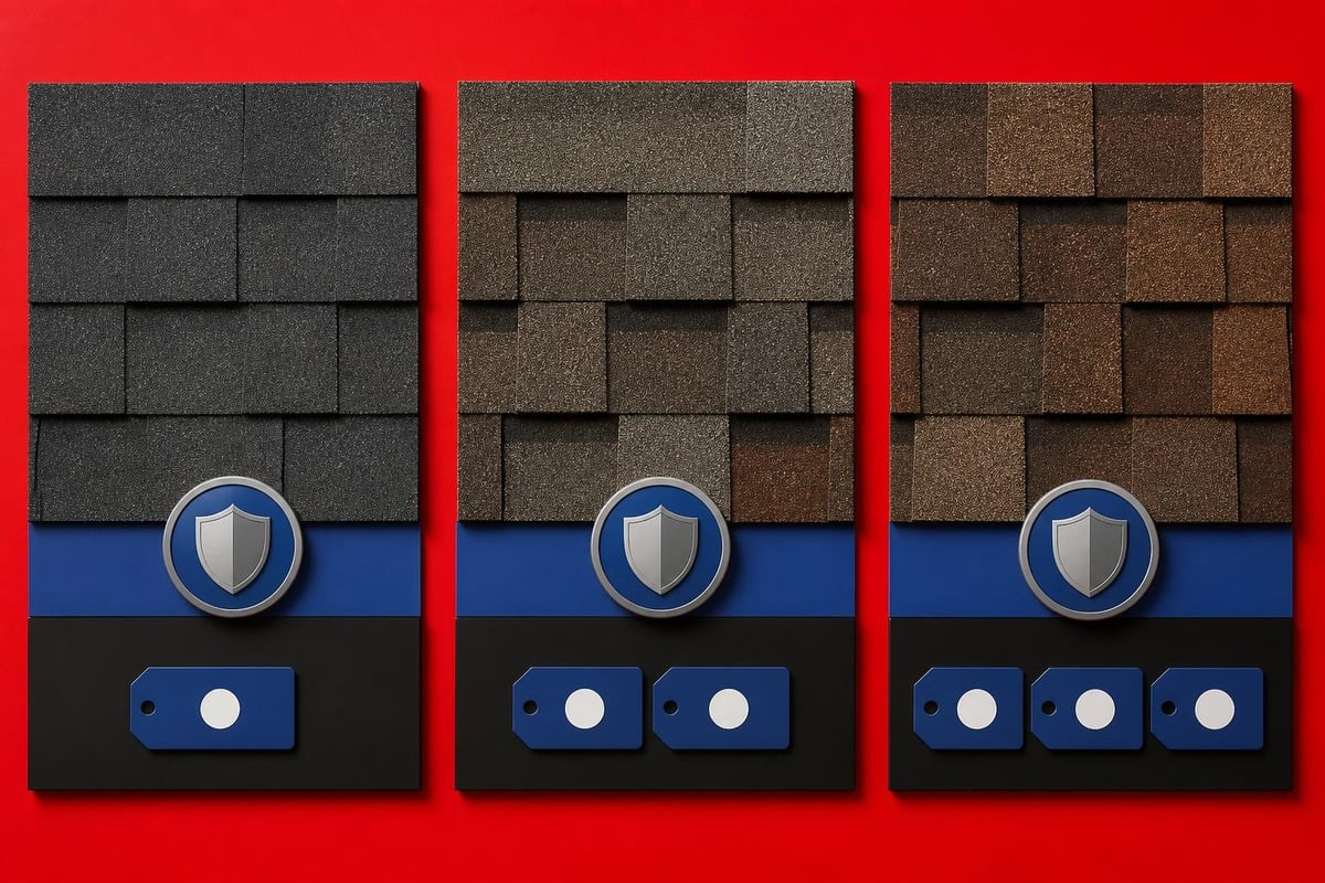 Asphalt shingle quality tiers