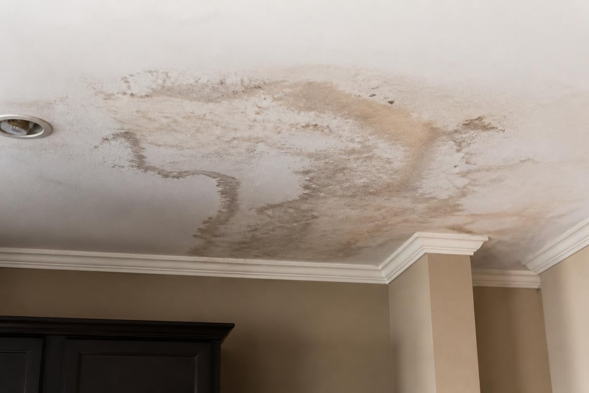Interior roof damage signs