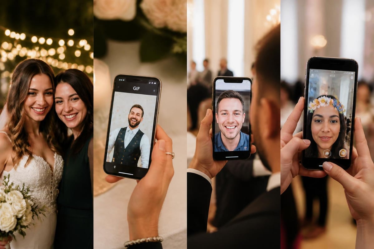 Wedding photo booth content types