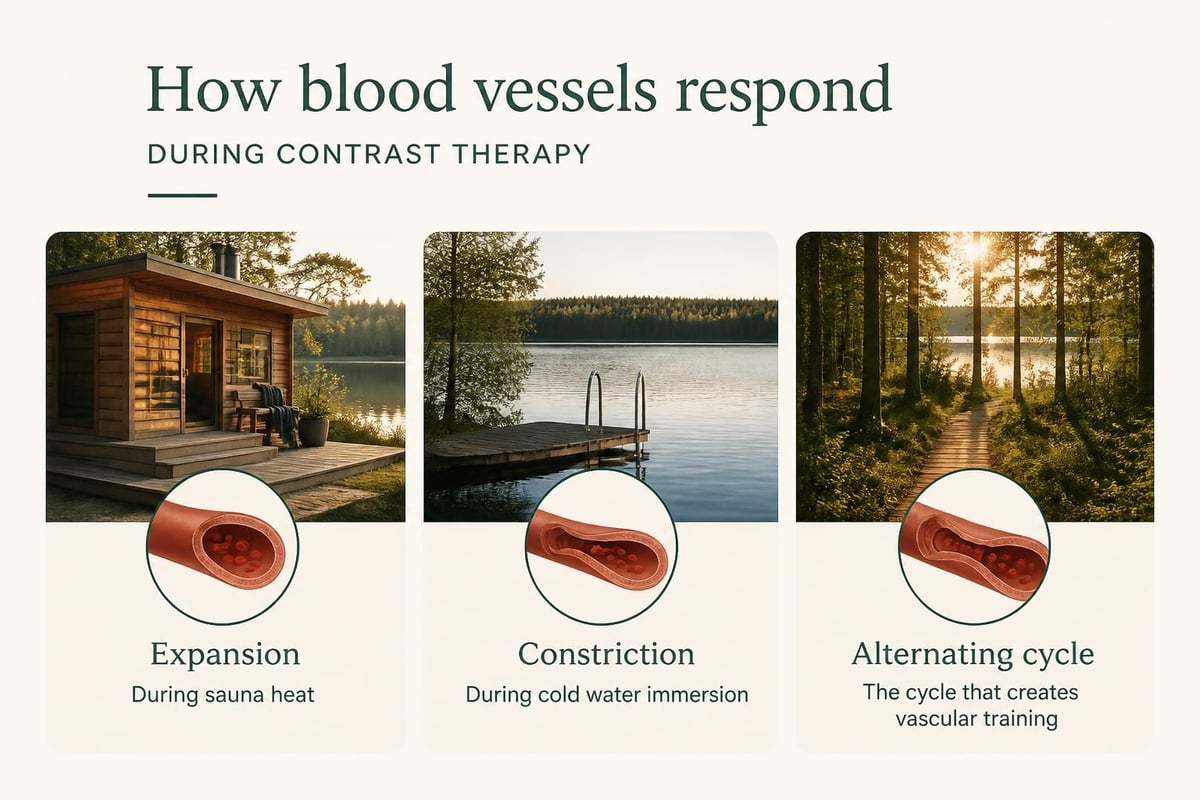 Vascular response to cold plunge after sauna