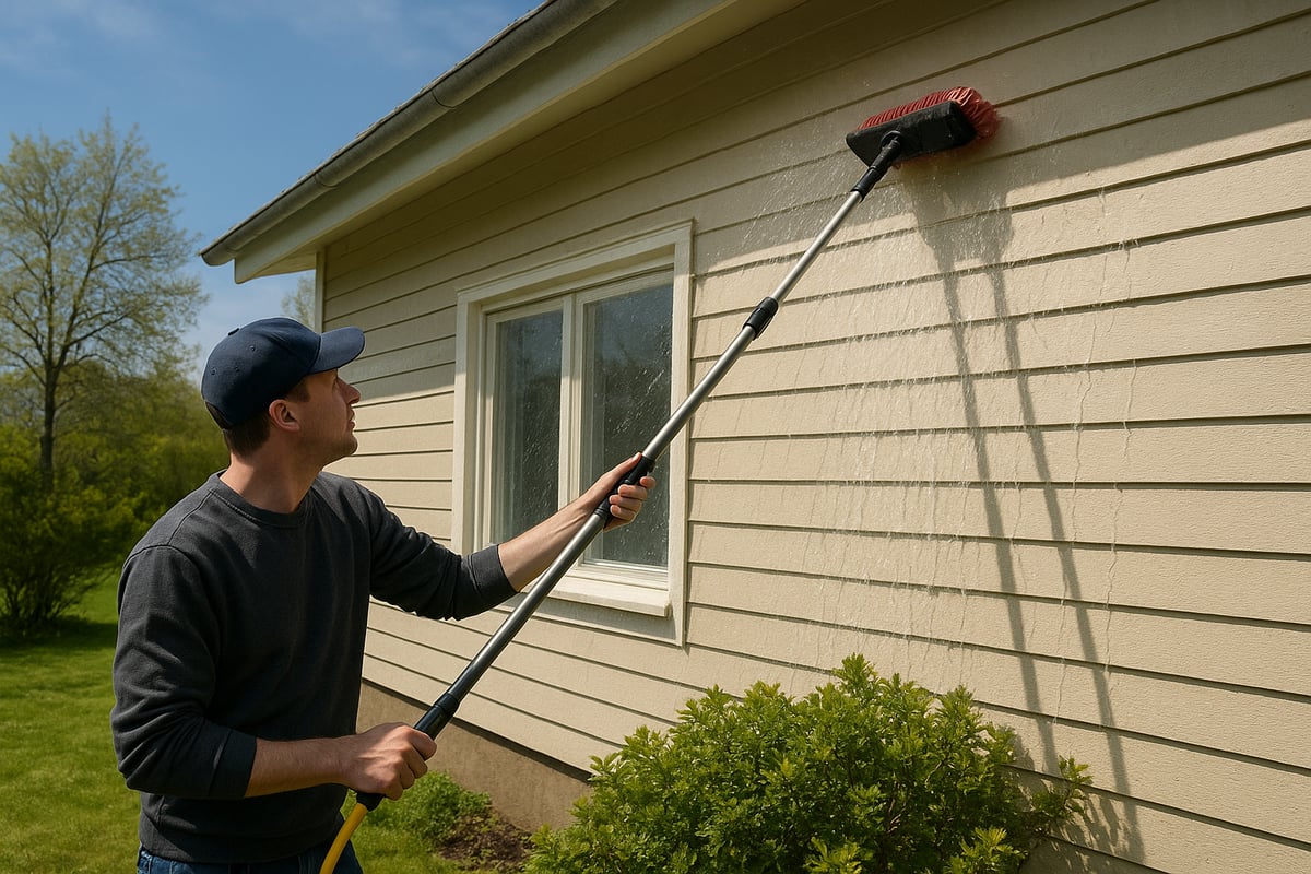 Työjärjestys ja oikeat välineet julkisivun pesuun