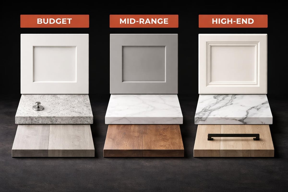 Mid-range kitchen materials comparison